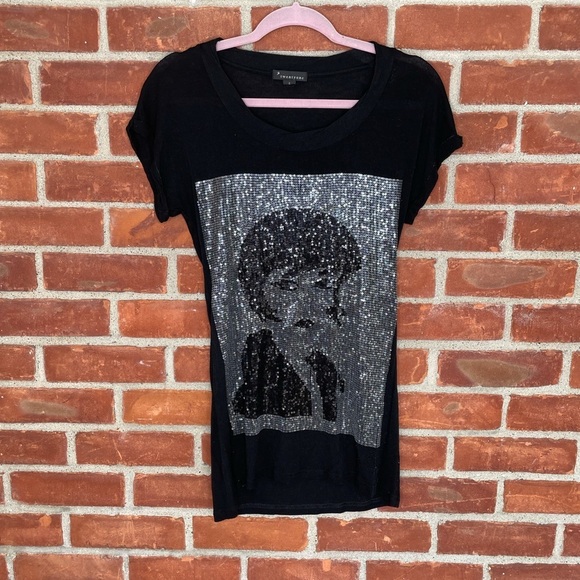 Y2K vintage sequin tee shirt - Picture 2 of 7